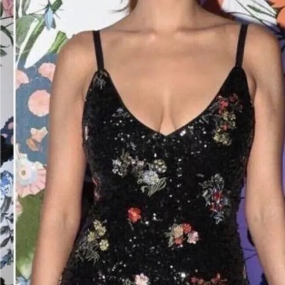 Rare Runway Erdem For H&M Floral Sequined Evening Dress ASO Celeb US 4 EU 34 - Picture 6 of 14